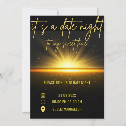 Einladung zum Abendessen am Abend, Abendessen am T (Vorderseite)