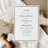 Einladung zum Abendessen in Schwarz und Weiß