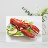 Einladung zum Abendessen mit Custom Text Lobster (Stehend Vorderseite)