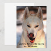 Einladung zum Abendessen mit Touch Spaß (Vorne/Hinten)