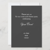 Einladung zum Abendessen mit Wein und Käse (Rückseite)