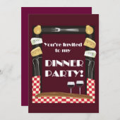 Einladung zum Abendessen Party mit Angebot (Vorne/Hinten)