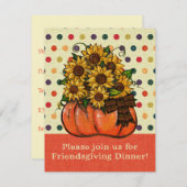 Einladung zum Abendessen| Sonnenblumen (Vorne/Hinten)