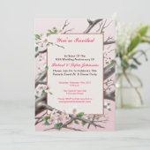 Einladung zum Abendessen zum Jubiläum in blassrosa (Stehend Vorderseite)