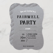 Einladung zum Abschied (Vorne/Hinten)