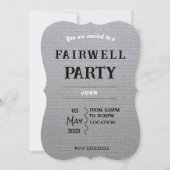 Einladung zum Abschied (Vorderseite)