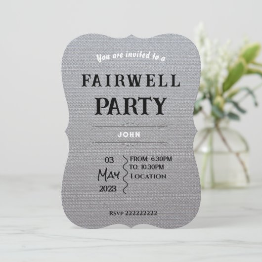 Einladung zum Abschied (Stehend Vorderseite)