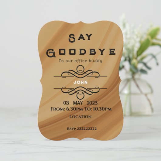 Einladung zum Abschied (Stehend Vorderseite)