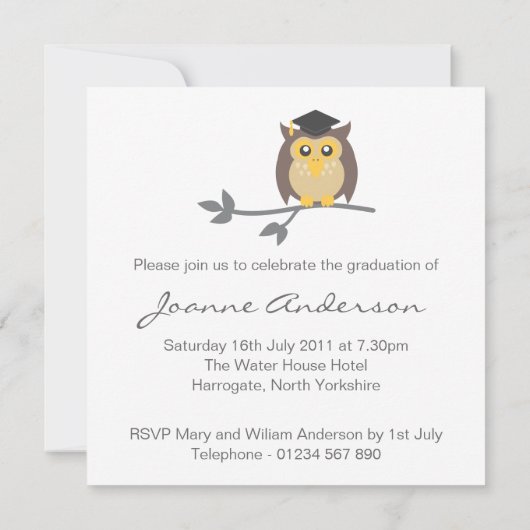 Einladung zum Abschluss (Rückseite)