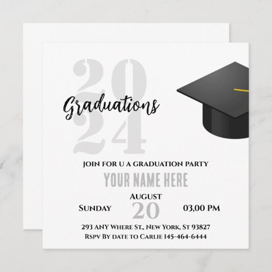 Einladung zum Abschluss (Vorne/Hinten)