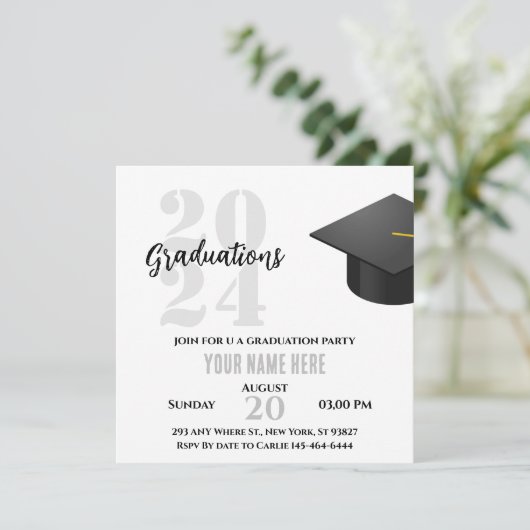 Einladung zum Abschluss (Stehend Vorderseite)