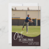 Einladung zum Abschluss Baseball (Vorderseite)