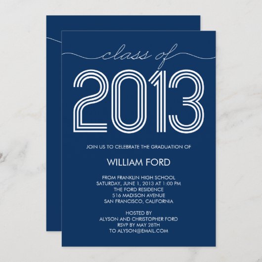 Einladung zum Abschluss im Groovitjahr - Marine (Vorne/Hinten)