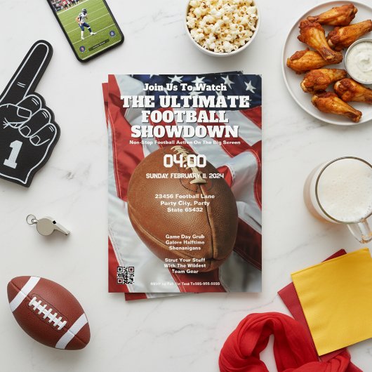 Einladung zum amerikanischen Fußball "Join Us To W