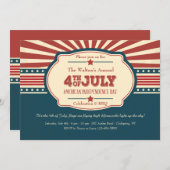 Einladung zum amerikanischen Unabhängigkeitstag (Vorne/Hinten)