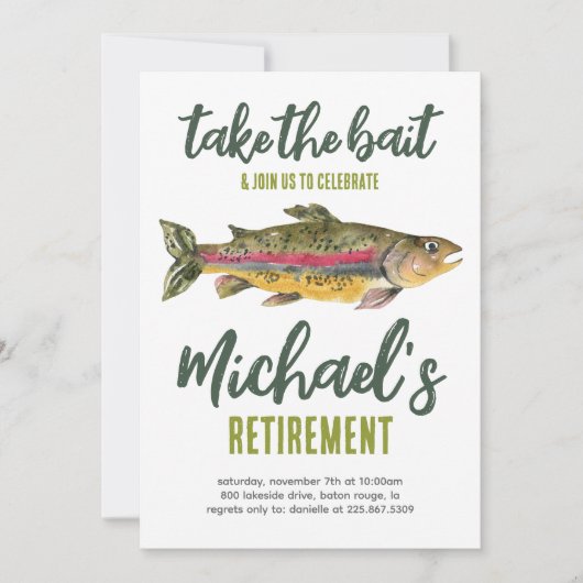 Einladung zum Angeln - Nehmen Sie die Ködereinleit (Vorderseite)