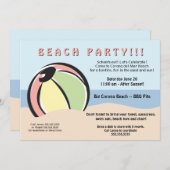 Einladung zum Angesagten und Fun Beach Ball (Vorne/Hinten)