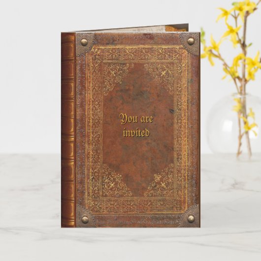 Einladung zum antiken Buch (Gelbe Blume)