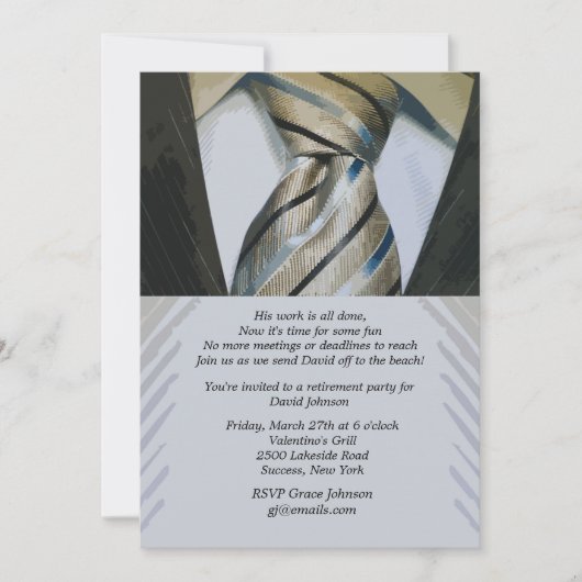 Einladung zum Anzug und zur Krawatte (Vorderseite)