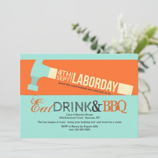 Einladung zum Arbeitstag (Stehend Vorderseite)