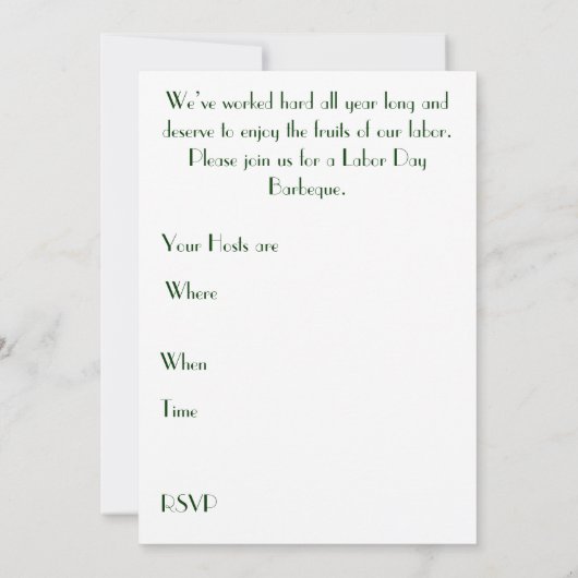 Einladung zum Arbeitstag (Rückseite)