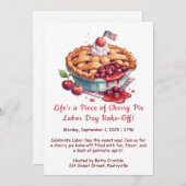 Einladung zum Arbeitstag Cherry Pie Bake-Off (Vorne/Hinten)