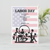 Einladung zum Arbeitstag zur GRILLEN (editierbar) (Stehend Vorderseite)