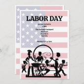 Einladung zum Arbeitstag zur GRILLEN (editierbar) (Vorne/Hinten)