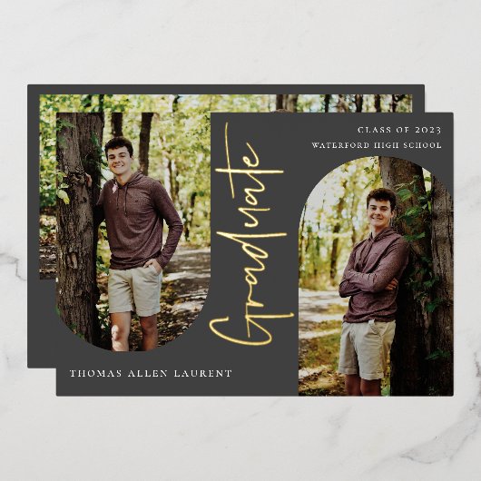 Einladung zum Arch Foto Abschluss (Vorderseite/Rückseite)