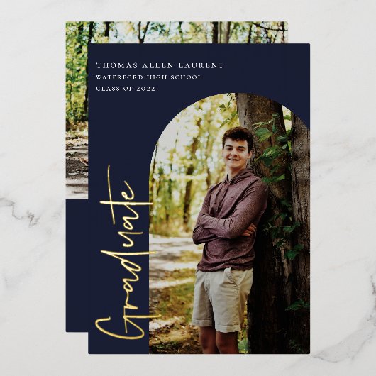 Einladung zum Arch Foto Abschluss (Vorderseite/Rückseite)