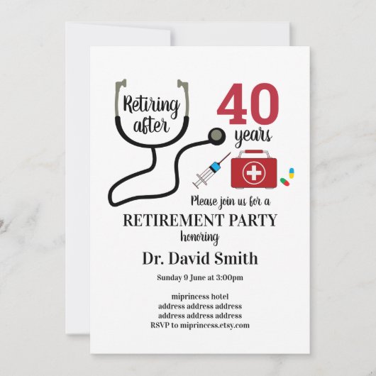 Einladung zum Arzt (Vorderseite)