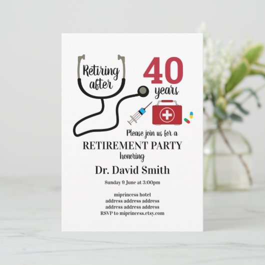 Einladung zum Arzt (Stehend Vorderseite)