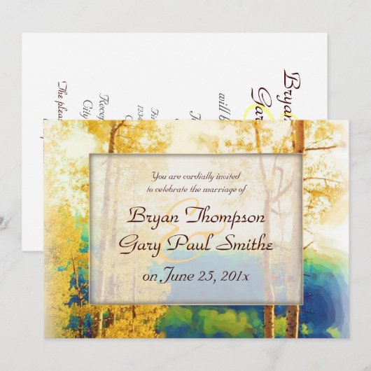 Einladung zum Aspen Glow WEDING (Vorne/Hinten)