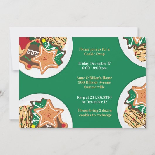 Einladung zum Austausch von Cookies (Rückseite)