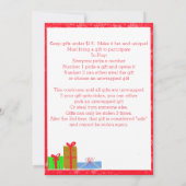 Einladung zum Austausch von Geschenkgutscheinen (Rückseite)