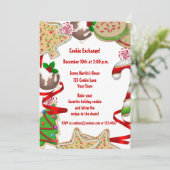 Einladung zum Austausch von Holiday Cookie Border (Stehend Vorderseite)