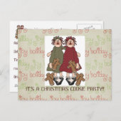 Einladung zum Austausch von Weihnachtsgebäck Postkarte (Vorne/Hinten)