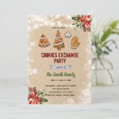 Einladung zum Austausch von Weihnachtskeksen (Stehend Vorderseite)