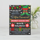 Einladung zum Austausch von Weihnachtsschmuck (Stehend Vorderseite)