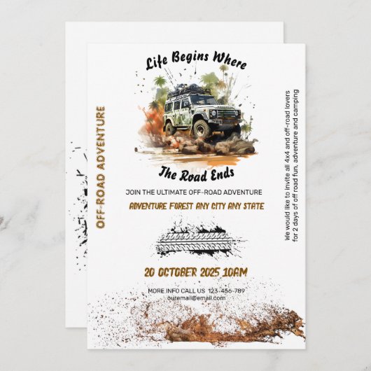 Einladung zum Auto-Erlebnis (Vorne/Hinten)