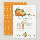 Einladung zum Autumn Little Pumpkin Baby Shower (Vorne/Hinten)