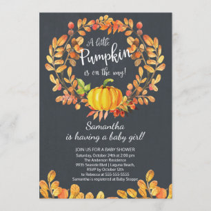 Einladung zum Autumn Little Pumpkin Baby Shower