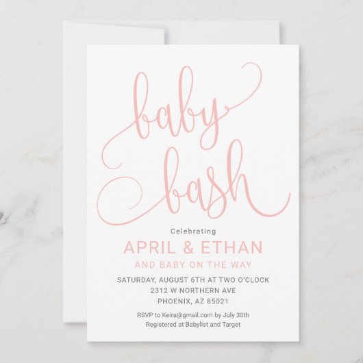 Einladung zum Baby Bash, Einladung zur Dusche (Vorderseite)