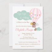 Einladung zum Baby Dschungeltier Airballon Dschung (Vorderseite)