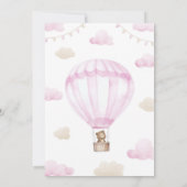 Einladung zum Baby-Duschbad in Heißluftballon (Rückseite)