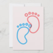 Einladung zum Baby-Duschbad nach Geschlecht (Rückseite)