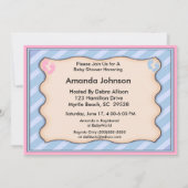 Einladung zum Baby-Duschbad nach Geschlecht (Rückseite)