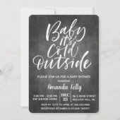 Einladung zum Baby mit seiner kalten Außendusche (Vorderseite)