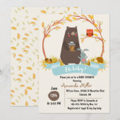 Einladung zum Baby Shower Bear (Vorne/Hinten)