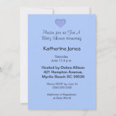 Einladung zum Baby Stroller Boy Shower (Rückseite)